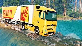 TRUCKS VS UNFINISHED ROAD| BeamNG Drive#6