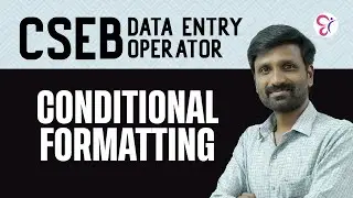 DATA ENTRY OPERATOR | MICROSOFT EXCEL | CONDITIONAL FORMATTING | CSEB EXAM 2025
