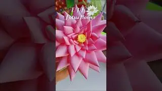 DIY paper lotus #diy #aestheticroomdecor #craft #shorts #shortvideo #flowers #lotus #papercraft