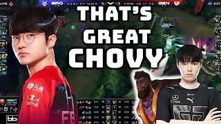 T1 Faker is Amazed with Gen.G Chovy's K'Sante MID | POG