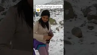 Akshitha&rsquo;s outfit change in snow 😂 #appulovesappu #snow #manali #familytrip