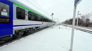 PKP IC RELACJI WARSZAWA WSCHODNIA- BERLIN WJEŻDŻA NA STACJĘ ŚWIEBODZIN W KAMERZE DJI ACTION 4