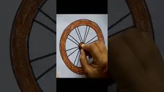 How to draw wheel 🛞 | Wheel drawing reel 🛞