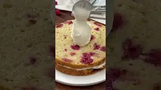 Простой рецепт малиново-лимонного торта | Пикантный и вкусный десерт #рецепт #кекс #рецептдесерта