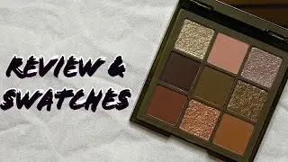 HUDA BEAUTY KHAKI HAZE OBSESSIONS EYESHADOW PALETTE | REVIEW AND SWATCHES