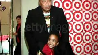 Khamani Griffin Pinches Quincy Jones on Red Carpet
