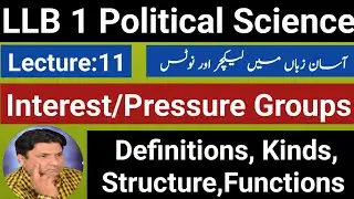 Interest Groups| Pressure Groups|  Definitions,Kids,Functions of Interest Groups| Political Science|