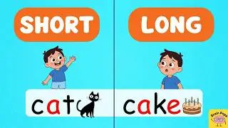Long and Short Vowel Sounds | a e i o u | ai ee ie oa ue | Phonics For Kids 