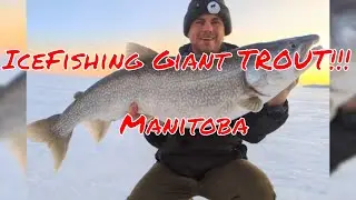 ICE FISHING LAKE TROUT!!! - Last Minute Giant Catch (CLEARWATER LAKE, Manitoba!)