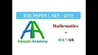 2019 Mathematics || UPSC ESE GS Solutions(1 Q) || Part 1