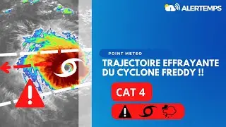 TRAJECTOIRE DU CYCLONE FREDDY : MADAGASCAR EN RISQUE DE CAT&Eacute;GORIE 4 !!! WEATHER UPDATE TODAY !