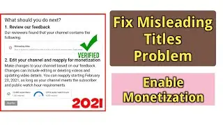 Misleading titles monetization | how to solve misleading tiles problem on youtube 2021
