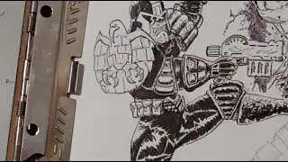 BATT MURK: THE METAL CARTOONIST is live with a DREDD V TERMINATOR INKSTREAM 2!