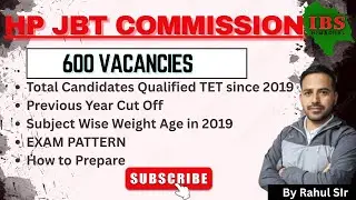 HP JBT Commission Previous Year Cutoff, 2019 Exam Pattern | HP JBT COMMISSION 2025 EXAM STRATEGY