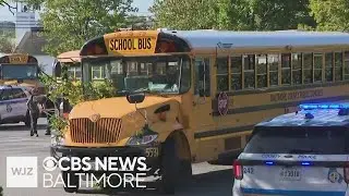 7 hospitalized after crash involving school bus in Baltimore County