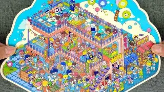 [ASMR] DIY a Large Dream Food City in Beach with Stickers
