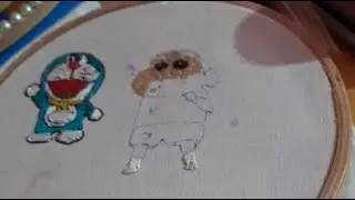 Shinchan EmbroideryMaking LIVE 🤍 |@artwithk01 Handmade Art #embroidery #live #viral