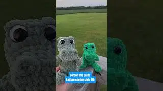 Gordon the Gator Pattern coming July 5th #crochetpattern #crochet #alligator