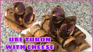 EASY UBE TURON WITH CHEESE | PINOY DESSERT