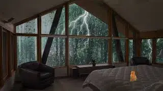 Barulho de Chuva para Dormir Profundamente e Aliviar a Ins&ocirc;nia - Chuva Forte e Trov&otilde;es no Telhado