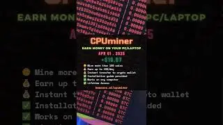 🪙⛏️ CPUminer - Day 13 | 💰 Earn Money From Your Idle PC/Laptop