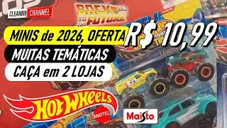 CAÇADA HOT WHEELS MINIS de 2026, CAÇA em 2 LOJAS, OFERTA e MAIS...[PT-BR] Cleanny channel 1933