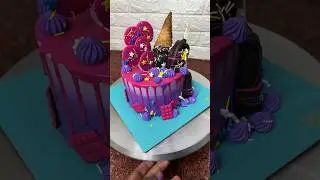 তোমাদের পছন্দের পিংক পারপেল  আইসক্রিম cake 🎂😘#cake #christmascakedesign #cakedecoratingideas