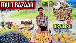 Selling fruits and dry fish in bazaar | Azmain Vlogs