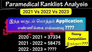 Paramedical Counselling 2022|Paramedical Ranklist|Paramedical Application எத்தனை  வந்துள்ளது