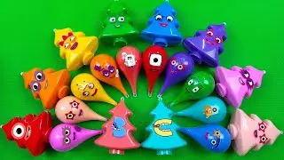 Numberblocks 🏳️&zwj;🌈 Hidden Slime Opening Alphablocks Clay with Pine Tree, Drops Colorful ASMR 💫🌈💖