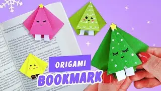 Origami Christmas Tree Corner Bookmarks | Simple Christmas Craft