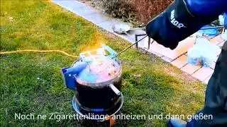Kupfer PC-Gold und Messingbarren gie&szlig;en