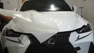 Установка прозрачного бюстгальтера Lexus IS 350 F-Sport PPF.