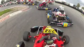 Prokart series, Open100/Junior, 1st heat, Round 5 in Kandava 2013.08.30. Onboard A.Jefimovas