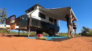 Установка тента Aussie Traveller на катере Stoney Creek Scout 15