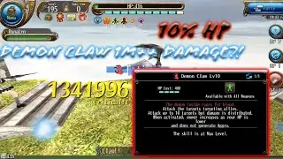 Toram Online - Demon Claw 10% HP 1M++ Damage Test!