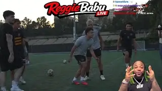ReggieBaybee 😳⚽ reacts to StableRonaldo and Marlon playing soccer for 10k