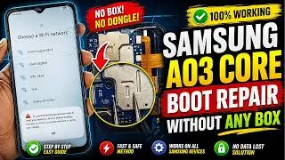 Samsung A03 Core Dead Repair Without UFI | Easy Fix Step-by-Step Tutorial
