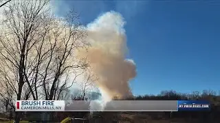 Brush fire breaks out Friday afternoon in Cameron Mills