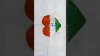 DIY Tricolour Heart With Sand 🇮🇳🧡💚 #painting #art #republicday #indianarmy #india #jaihind #shorts