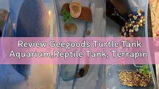 Review Geegoods Turtle Tank Aquarium,Reptile Tank, Terrapin Lake with Platform Plants for Pet Reptil