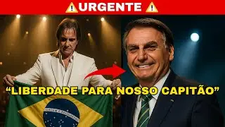 ROBERTO CARLOS CANTA MÚSICA PARA BOLSONARO, ESTENDE UMA BANDEIRA DO BRASIL E SURPREENDE TODO PÚBLICO