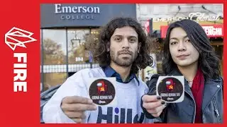 They criticized the Chinese government. Emerson College punished them.