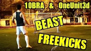 BEAST Football Freekicks & Shots | OneUnit3d x 10BRA | Insane Tekkers!