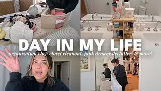 closet cleanout, junk drawer declutter, beauty organization | HOME ORGANIZATION VLOG