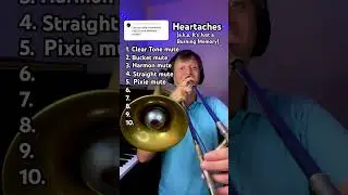 HEARTACHES but I change mutes every 4 measures #trombone #heartaches