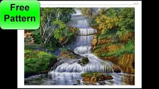 Cross Stitch Patterns/ Landscape Waterfall/ Counted Cross Stitch Patterns/ #Shorts