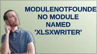 ModuleNotFoundError: No module named 'xlsxwriter'