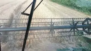 Weather Harvest Cab View JOHN DEERE Combine 8780i GTS Hillmaster Heidelberg /Germany