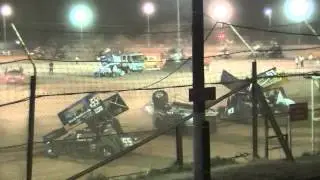 WA 360 Sprintcar Title Crashes   Quit Collie Speedway   January 2015